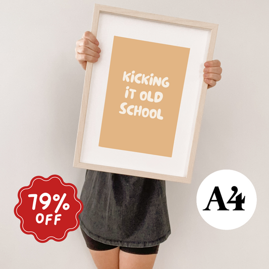 Kicking it old school print ~ Honey ~ Card stock Imperfect