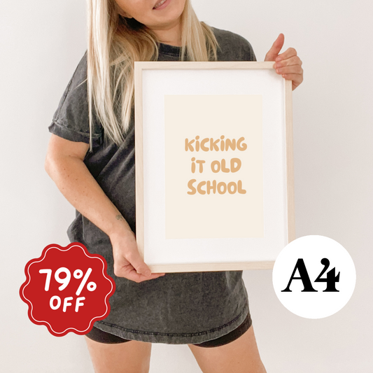 Kicking it old school print ~ Honey ~ Card stock Imperfect