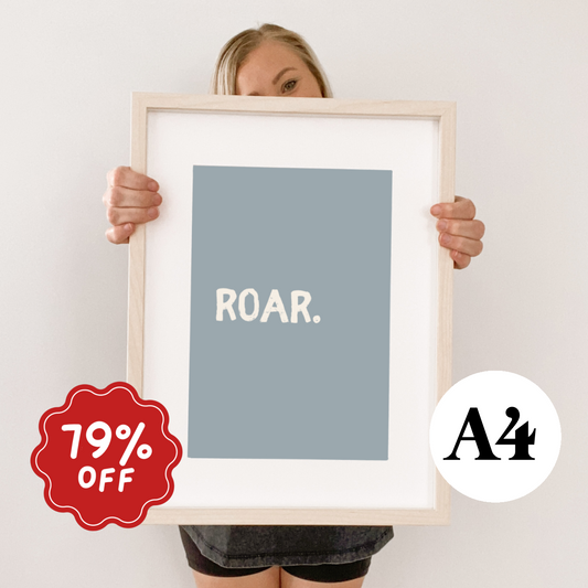 Roar wall print ~ River ~ Card stock ~ Imperfect