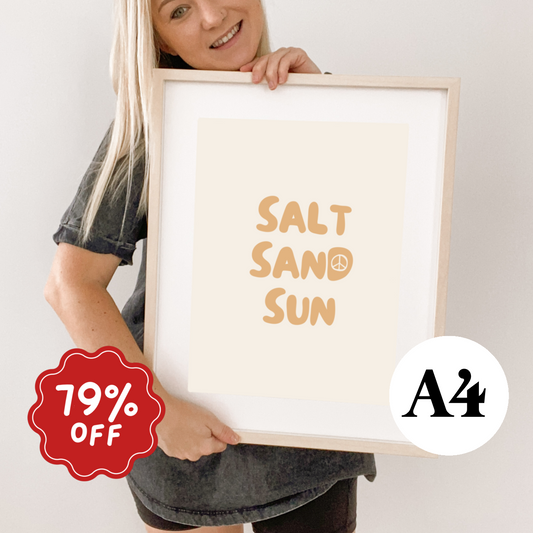 Salt sand sun wall print ~ Honey ~ Card stock Imperfect