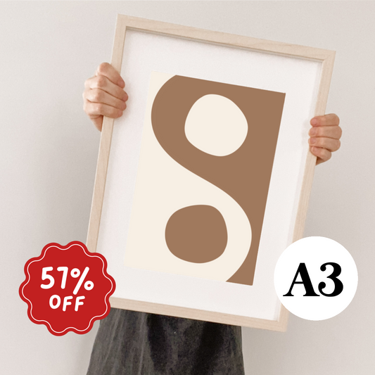 Ying yang wall print ~ Chocolate ~ Imperfect