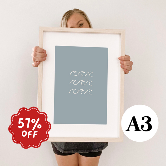 Tide wall print ~ River ~ Imperfect ~ A3