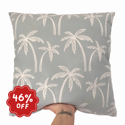 Palms cushion slip / cushion cover ~ Ocean blue ~ Sale