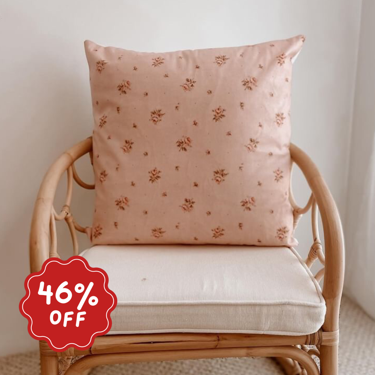 Vintage pink floral cushion slip | cushion cover ~ Sale