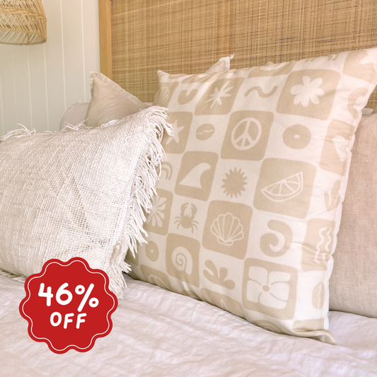 Aloha cushion slip / cushion cover ~ Sand ~ Sale