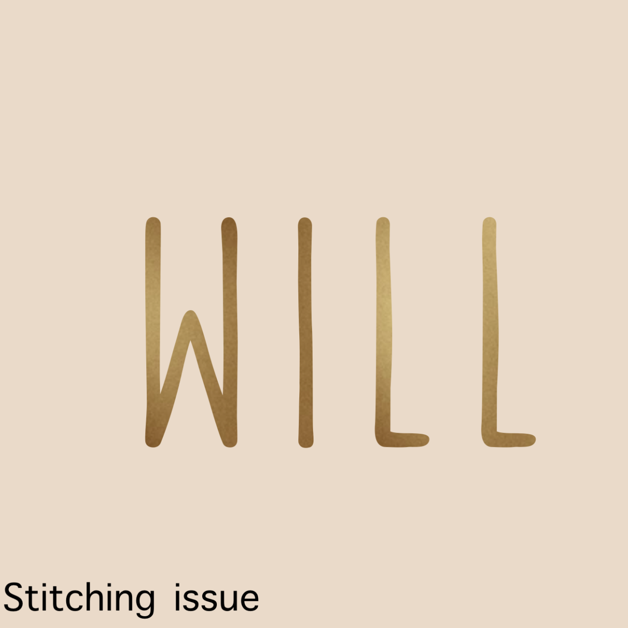 Personalised canvas gift tag ~ warm sand ~ Imperfect