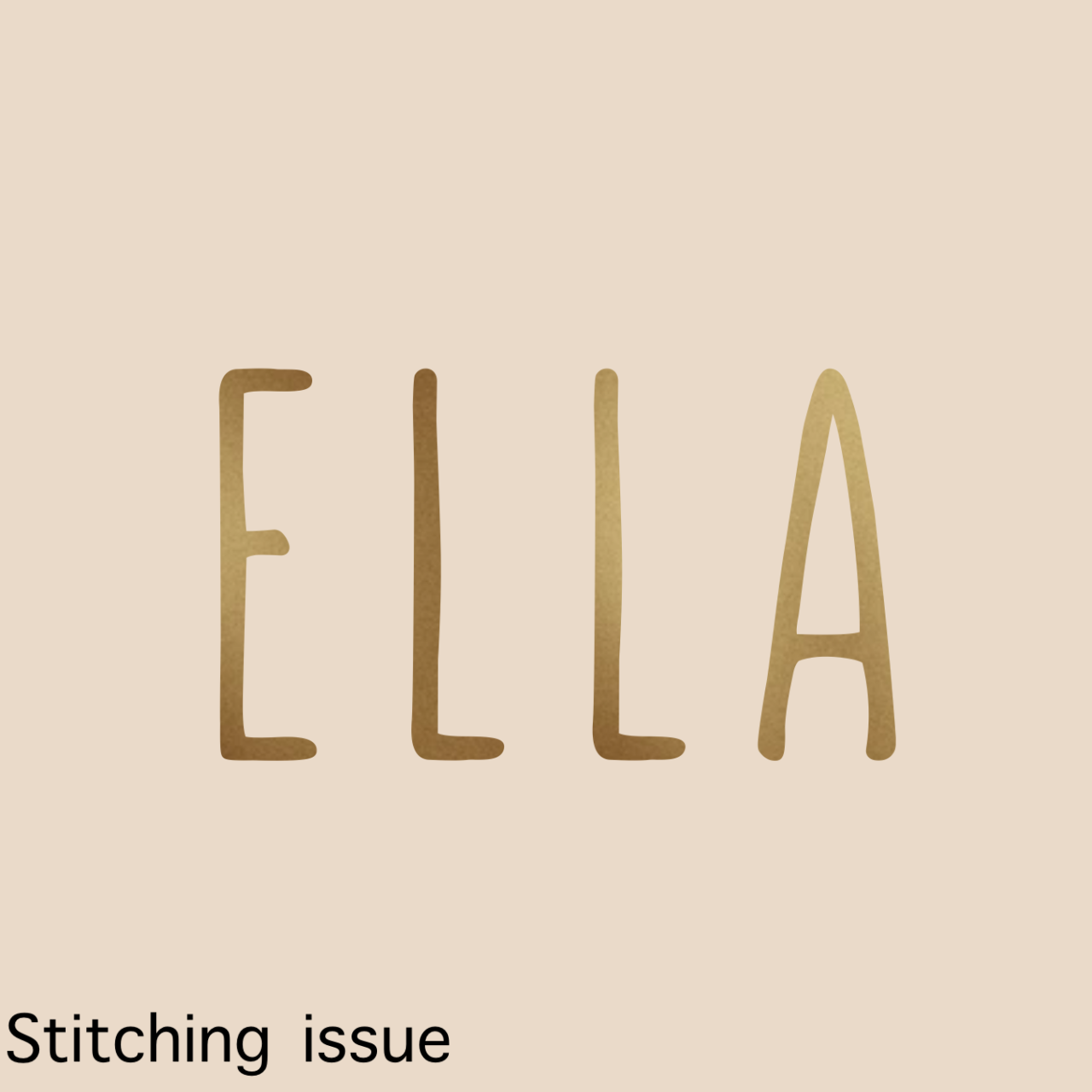 Personalised canvas gift tag ~ warm sand ~ Imperfect