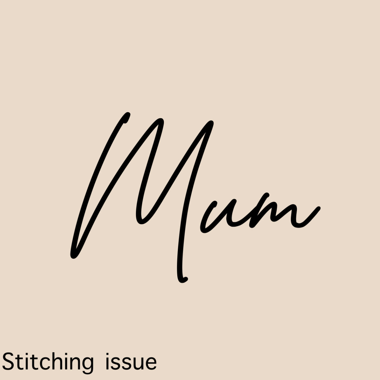 Personalised canvas gift tag ~ warm sand ~ Imperfect