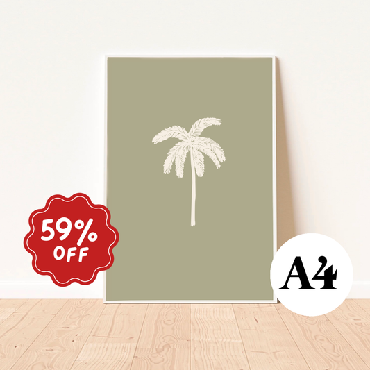 Palm tree wall print ~ Moss ~ Imperfect