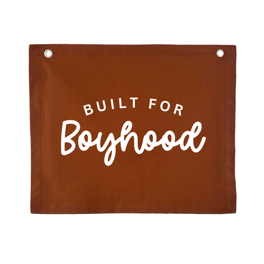 Built for Boyhood Banner, Boyhood Wall Banner, Boys Wall Banner, Rust Wall Banner, Rust Kids Decor, Rust Boys Decor, Rust Boys Bedroom, Rust Kids Room Decor, Boys Rust Bedroom Decor, Rust Boys Room, Boys Bedroom Decor, Boys Wall Decor, Kids Bedroom Decor, Kids Wall Banner, Kids Room Banner, Fabric Wall Banner, Canvas Wall Banner, Boys Room Wall Hanging, Kids Wall Hanging, Cool Boys Decor, Cool Boys Bedroom, Cool Kids Room Decor, Modern Boys Decor, Classic Boys Decor, Timeless Boys Decor