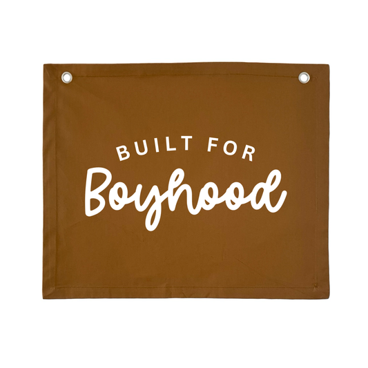 Built for Boyhood Banner, Boyhood Wall Banner, Boys Wall Banner, Brown Wall Banner, Brown Kids Decor, Brown Boys Decor, Brown Boys Bedroom, Brown Kids Room Decor, Boys Brown Bedroom Decor, Brown Boys Room, Boys Bedroom Decor, Boys Wall Decor, Kids Bedroom Decor, Kids Wall Banner, Kids Room Banner, Fabric Wall Banner, Canvas Wall Banner, Boys Room Wall Hanging, Kids Wall Hanging, Cool Boys Decor, Cool Boys Bedroom, Cool Kids Room Decor, Modern Boys Decor, Classic Boys Decor, Timeless Boys Decor
