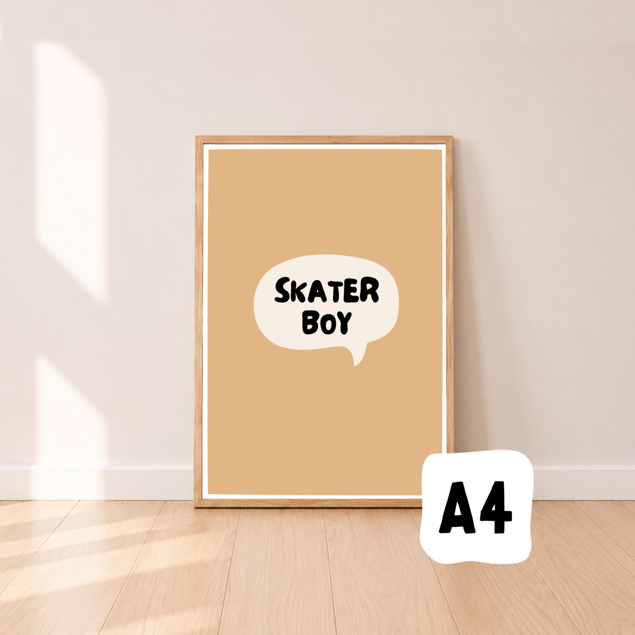 Skater boy wall print ~ Honey ~ Sale