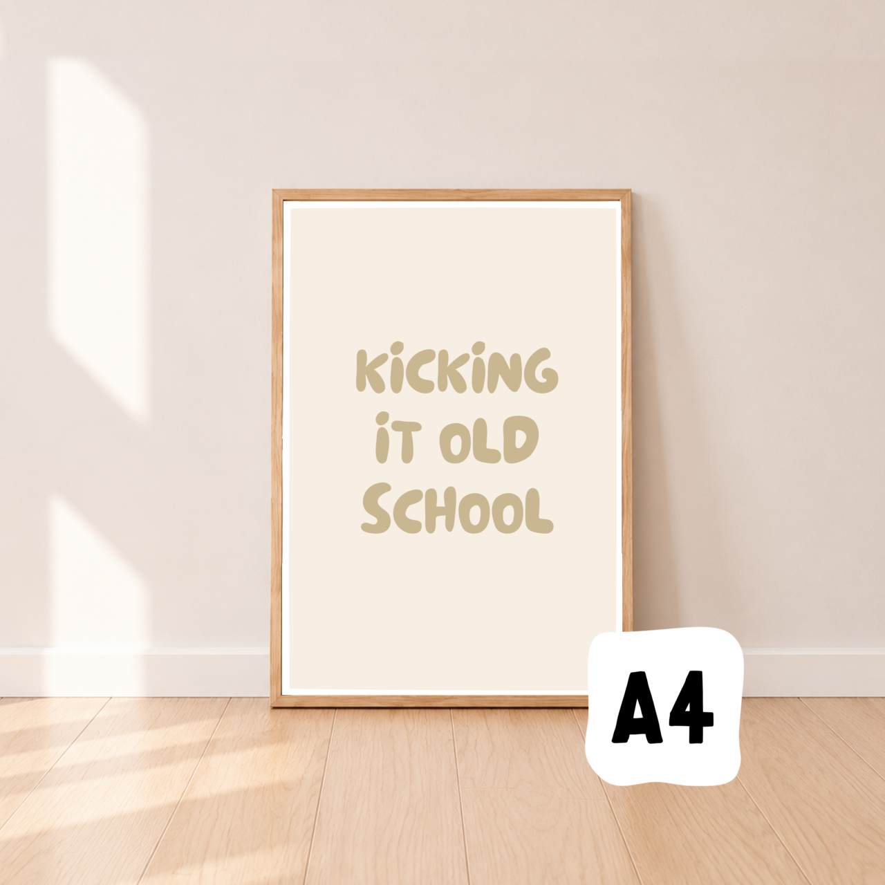 Kicking it old school print ~ Wheat ~ Sale