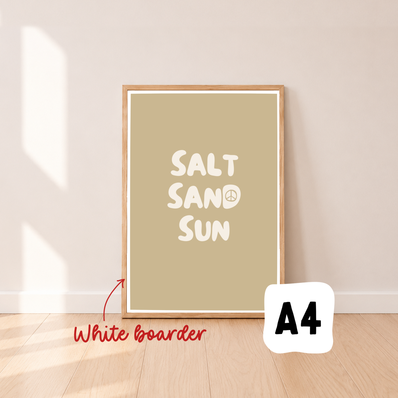 Salt sand sun wall print ~ Wheat  ~ Sale