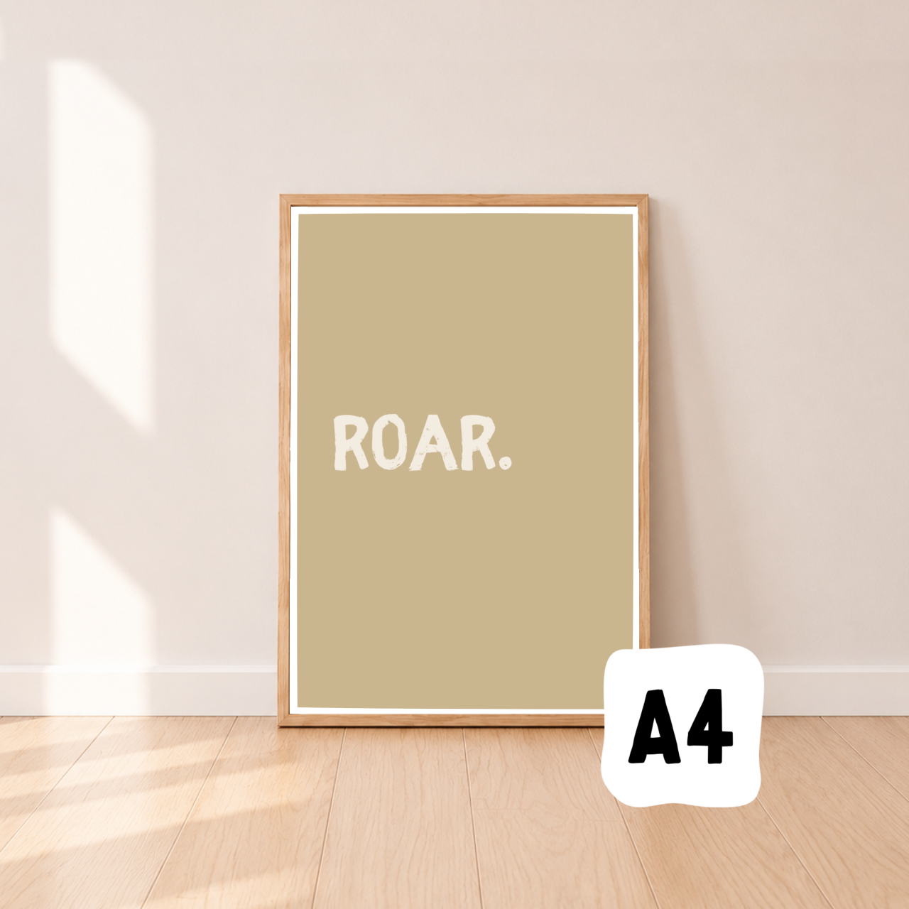 Roar wall print ~ Wheat ~ Parchment paper ~ Sale