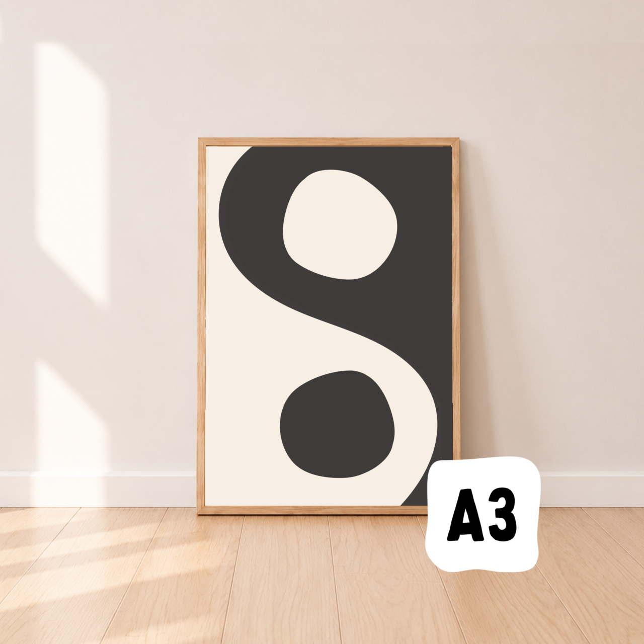 Yin yang wall print ~ Smoke ~ Sale