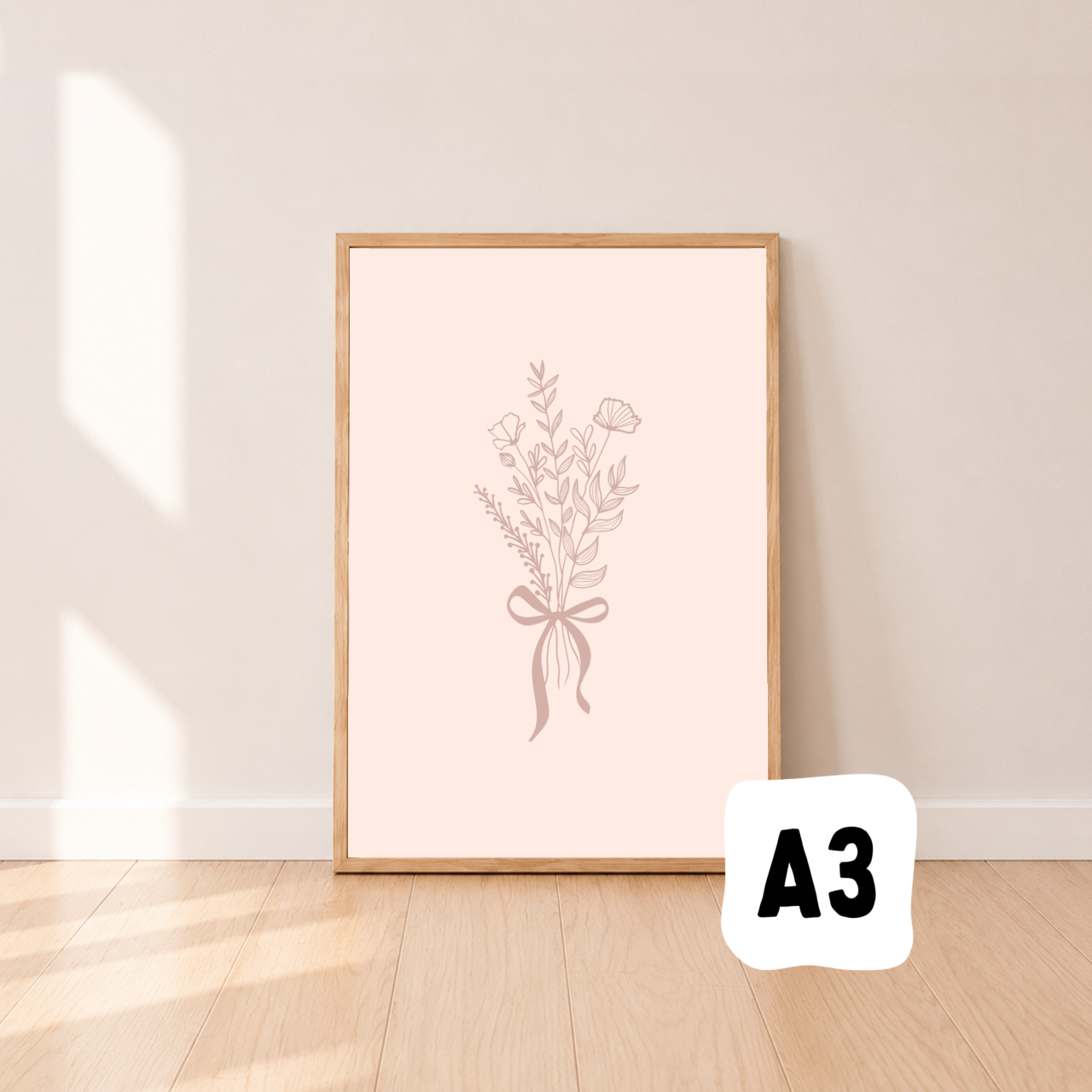 Floral bouquet wall print ~ Rose quarts ~ Sale