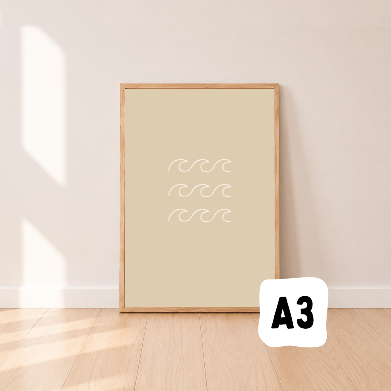 Tide waves wall print ~ Oat ~ Sale