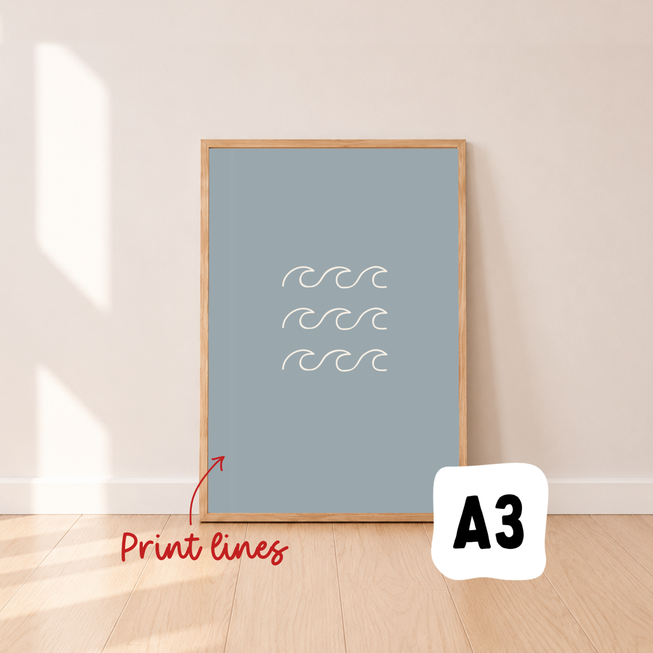 Tide waves wall print ~ River ~ Sale