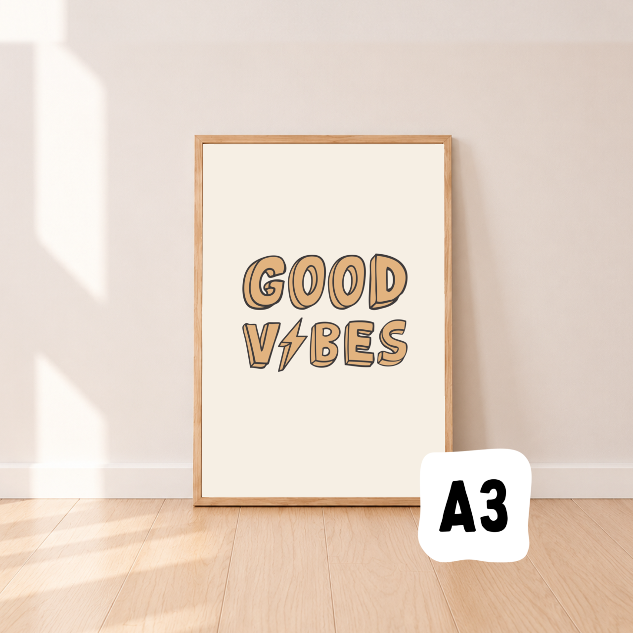 Good vibes wall print ~ Honey ~ Sale