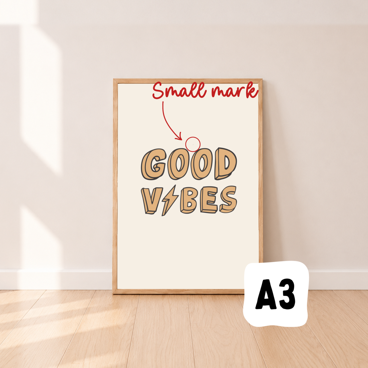 Good vibes wall print ~ Honey ~ Sale