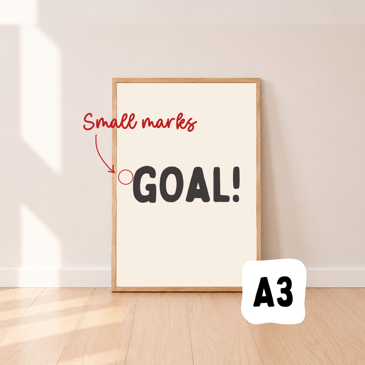 Goal wall print ~ Sale