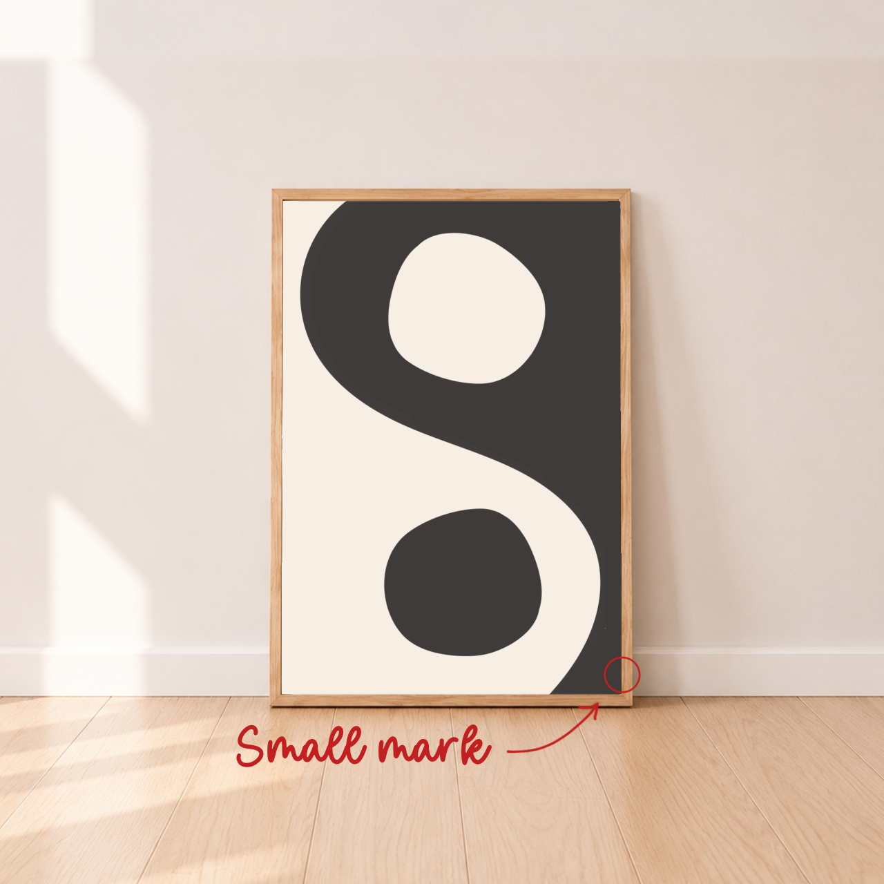 Yin yang wall print ~ Smoke ~ Sale