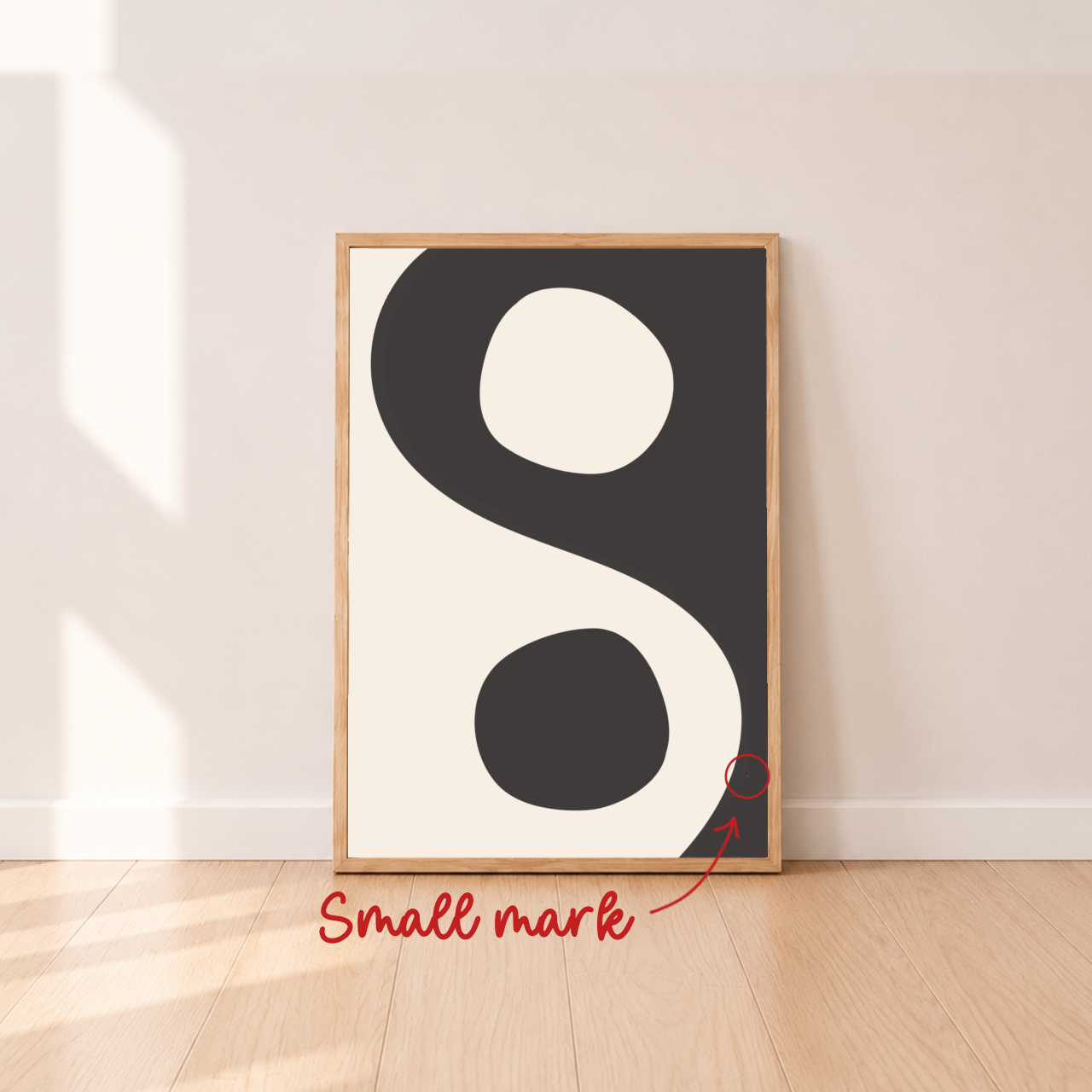 Yin yang wall print ~ Smoke ~ Sale