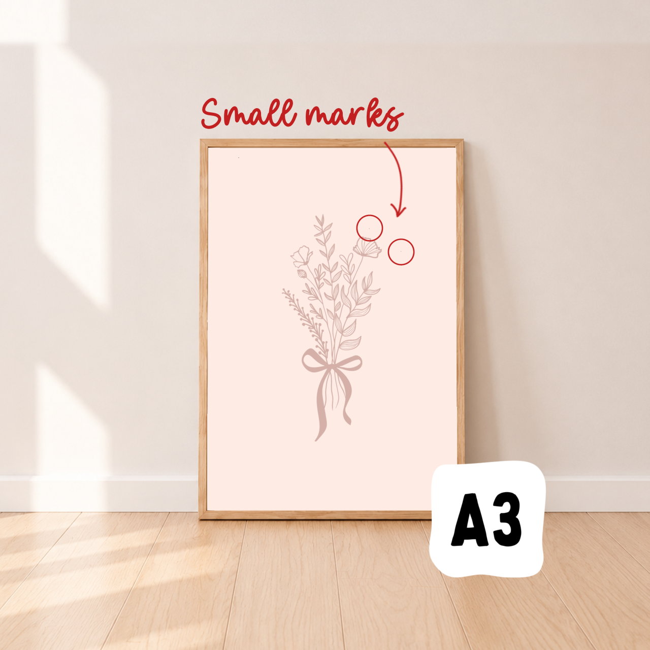 Floral bouquet wall print ~ Rose quarts ~ Sale