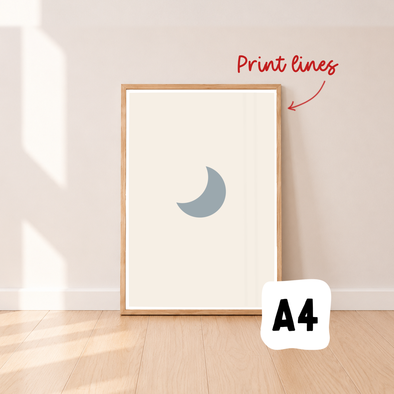 Crescent moon wall print ~ River ~ Sale