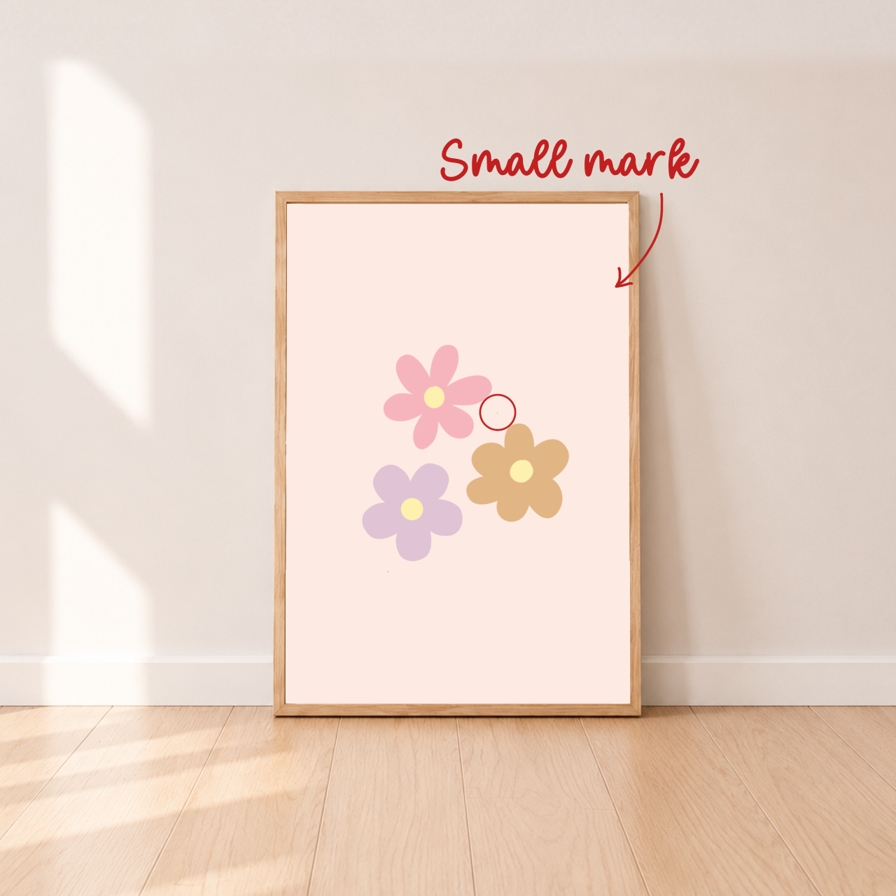 Retro tri flower wall print ~ Sale