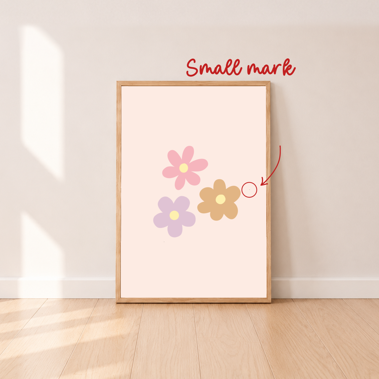 Retro tri flower wall print ~ Sale