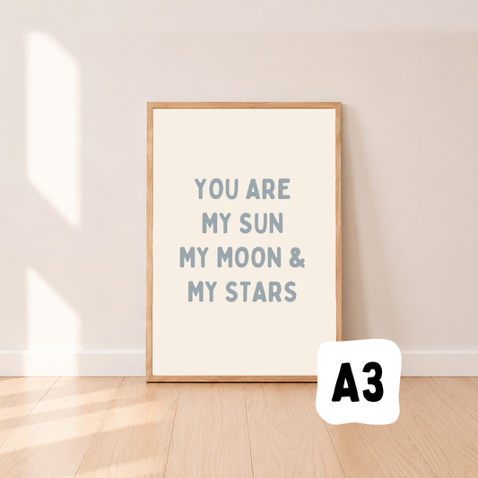 Nursery sun, moon and stars decor. Sun, moon and stars wall print. Simple sun and moon art. Toddler wall decor. Gender neutral nursery decor. Dreamy nursery decor. Toddler wall prints. Calming nursery wall print. Boys nursery wall print. Baby boy decor. Girls nursery decor. Baby girl nursery. 