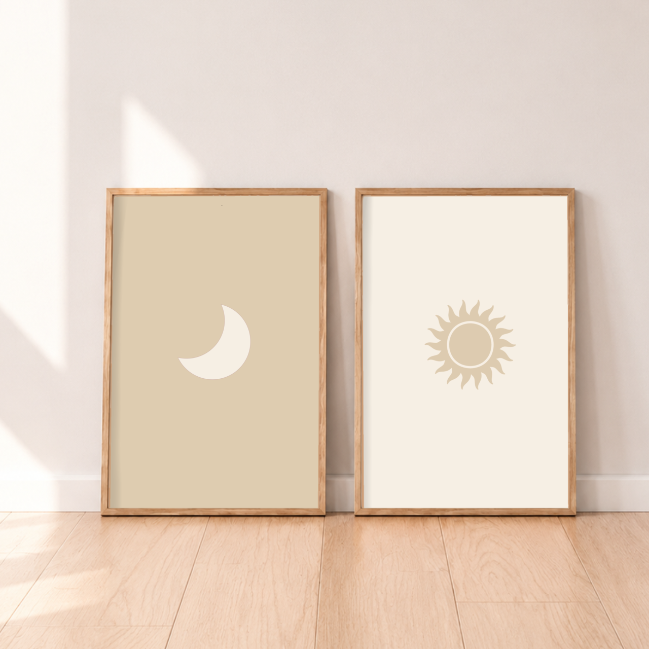 Sun and Moon Prints, Sun and Moon Wall Art, Neutral Kids Prints, Neutral Nursery Prints, Beige Wall Art, Celestial Wall Art, Celestial Nursery Decor, Kids Bedroom Prints, Nursery Wall Art, Boho Nursery Prints, Minimalist Kids Decor, Gender Neutral Nursery, Gender Neutral Kids Decor, Neutral Bedroom Decor, Sun Wall Print, Moon Wall Print, Matching Print Set, Set of Two Prints, Earthy Kids Decor, Cream Wall Art, Modern Nursery Decor, Calm Kids Bedroom, Scandinavian Kids Decor