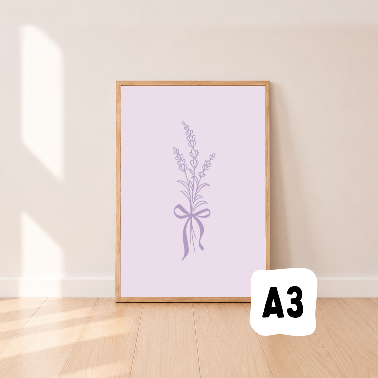 Floral bouquet wall print ~ Lavender ~ Sale