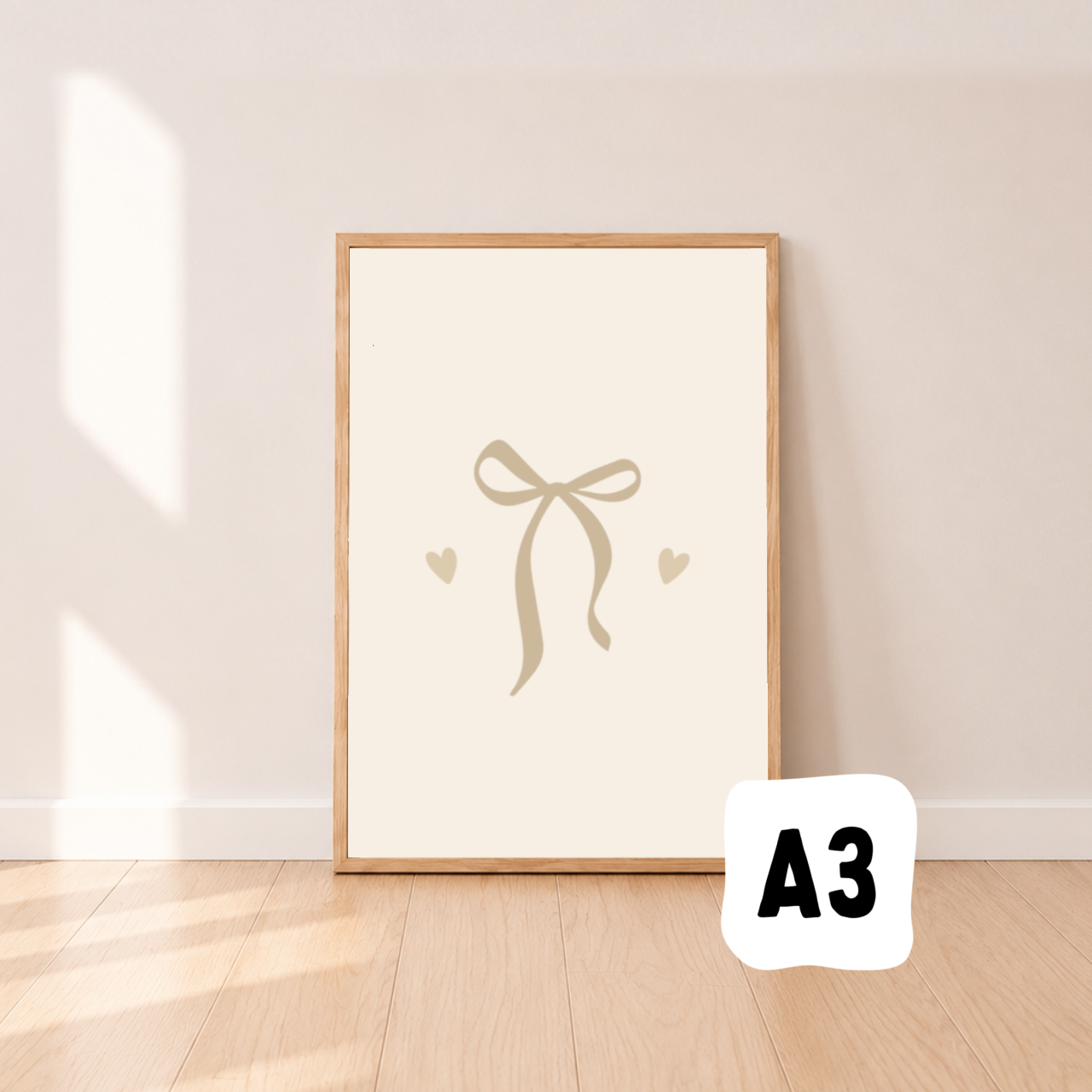 Bow wall print ~ Wheat ~ Sale