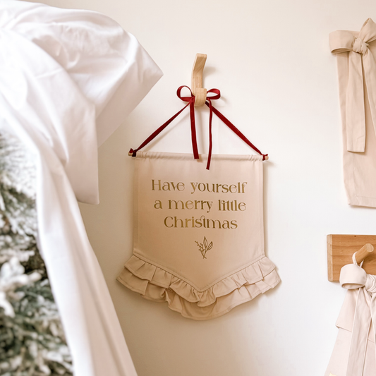 Christmas wall banner. Most wonderful time of the year wall banner. Merry Christmas decor. Kids Merry Christmas banner. Wonderful time banner. Merry Xmas wall banner. Neutral Christmas decor. Minimalist Christmas wall banner. Merry Christmas wall decor. 