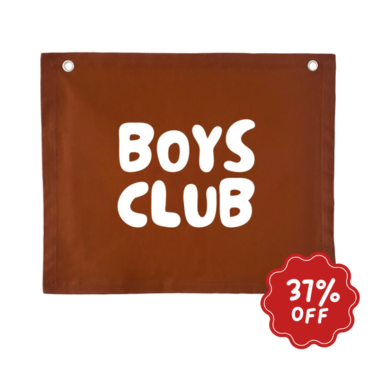 Boys club wall banner ~ Rust ~ Imperfect