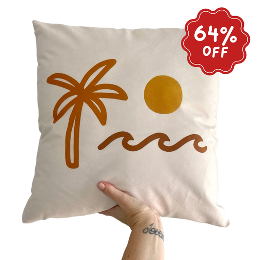 Vacay cushion slip ~ Imperfect