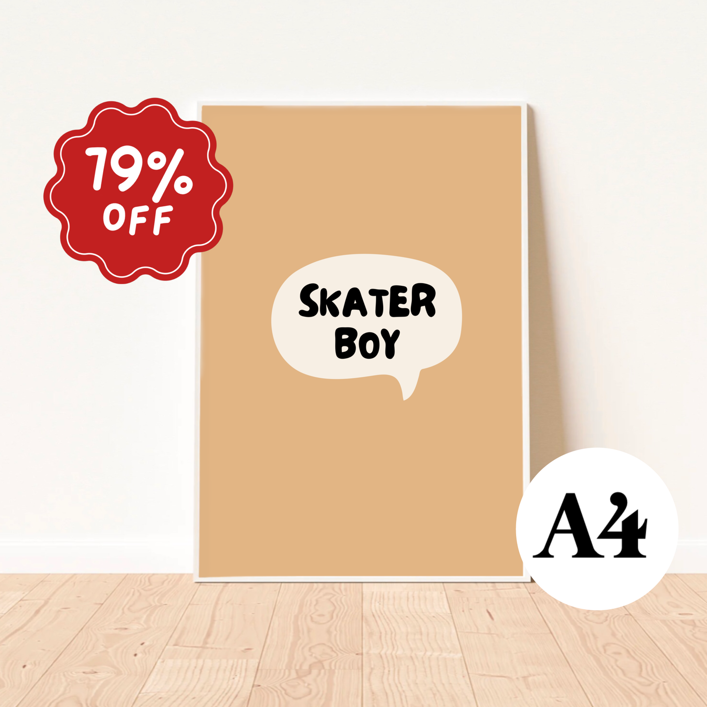 Skater boy wall print ~ Honey ~ Card stock Imperfect