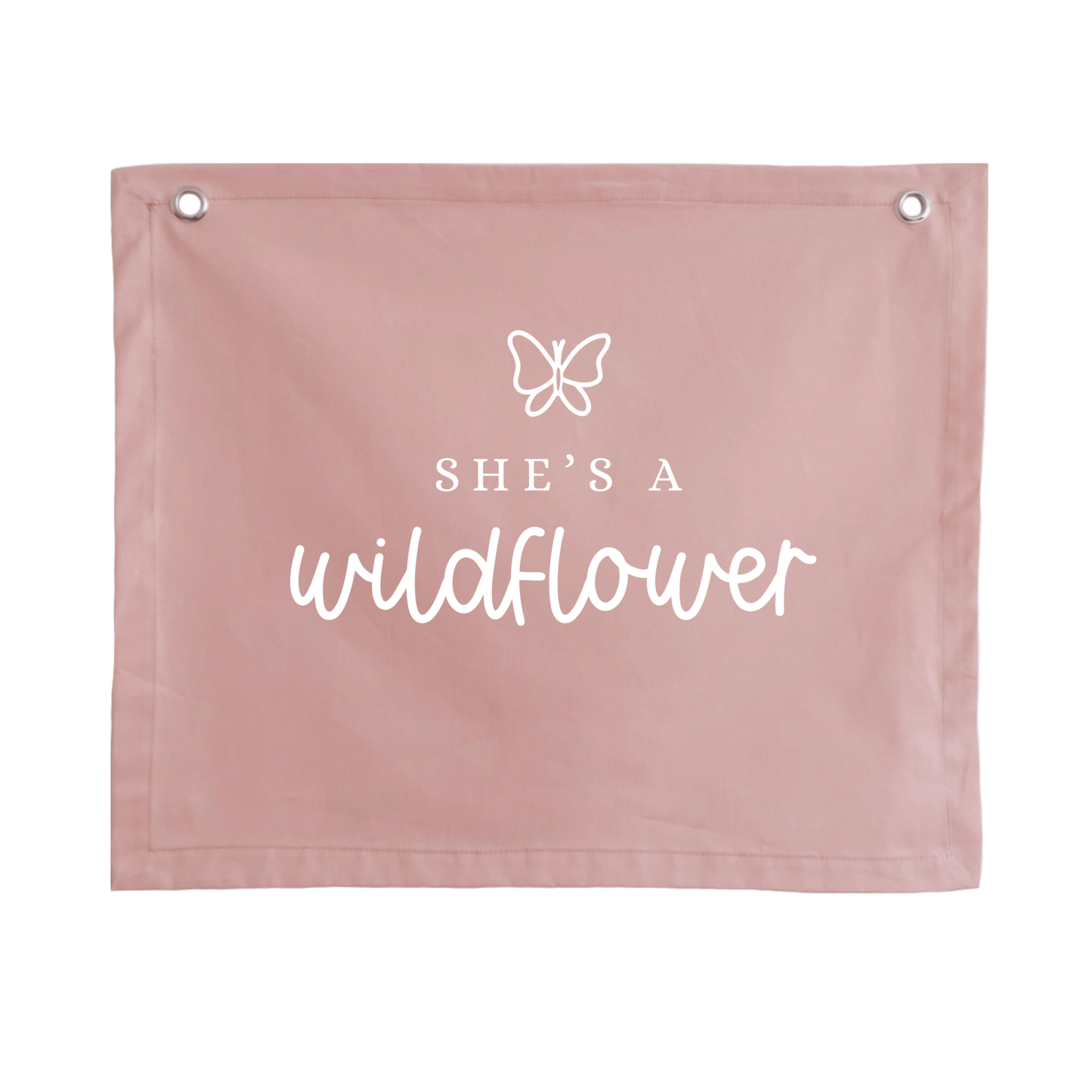 Wild flower girls wall banner ~ Petals pink ~ Sale