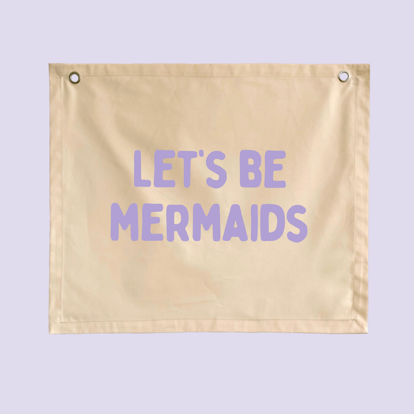 Let’s be mermaids girls wall banner ~ Shell ~ Sale