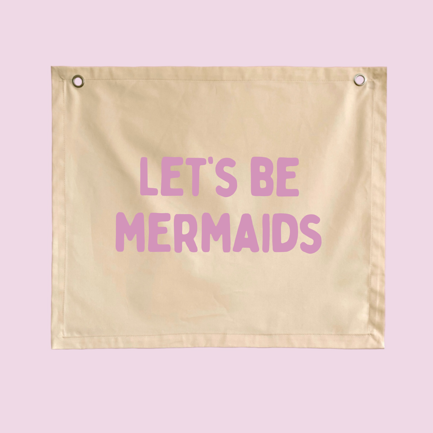 Let’s be mermaids girls wall banner ~ Shell ~ Sale