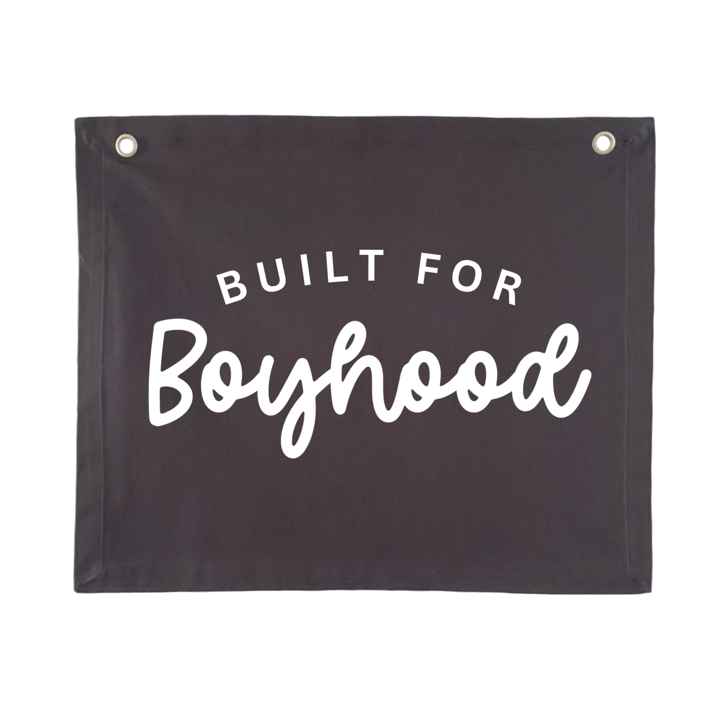Built for boyhood kids wall banner ~ Black smoke ~ Sale