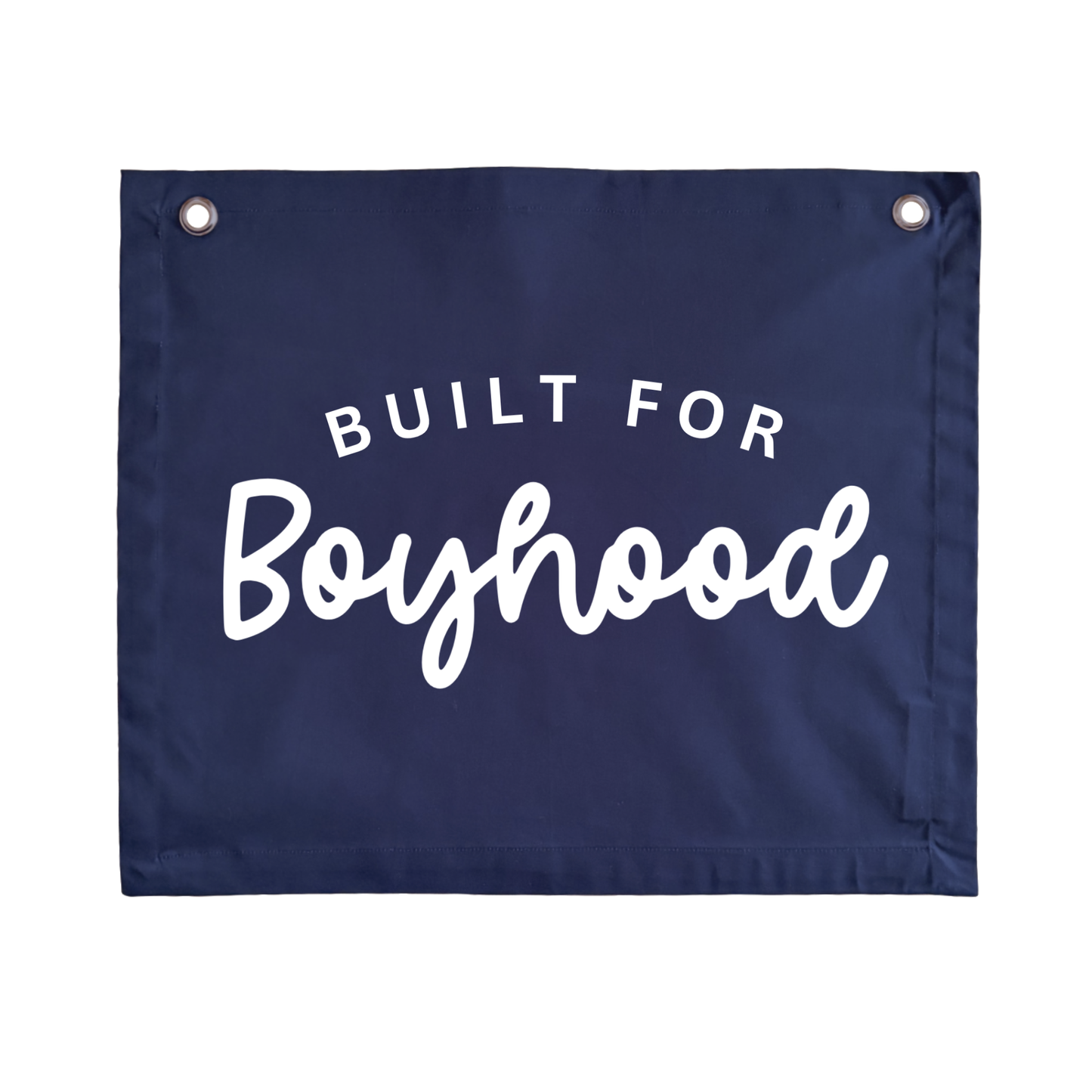 Built for boyhood kids wall banner ~ Navy blue ~ Sale