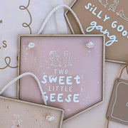 ACRYLIC BANNER - Two Sweet Little Geese | Multiple Colour Options