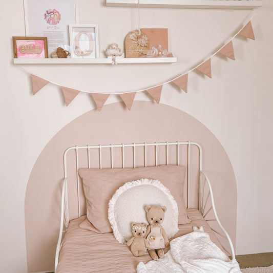 Baby Pink girls triangle bunting. Girls pale pink wall bunting. Soft Pink nursery garland. Pastel Pink girls playroom bunting. Pastel pink garland. Baby pink wall flags. Light Pink wall decor. Girls Nursery bunting. Girls nursery garland. Girls Nursery wall decor.