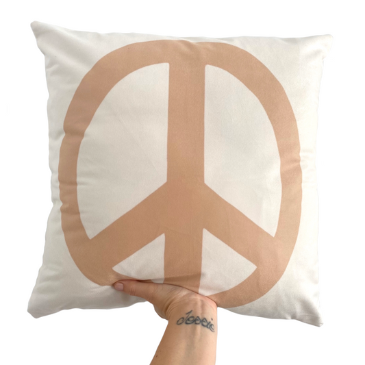 Classic peace cushion slip / cushion cover ~ Sand