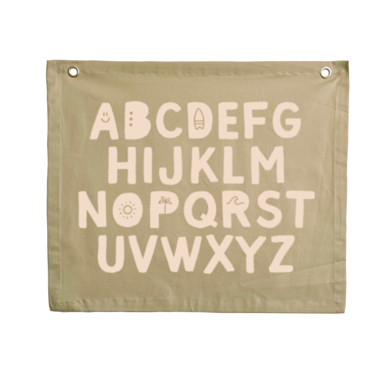 Alphabet kids wall banner / wall hanging ~ Fern