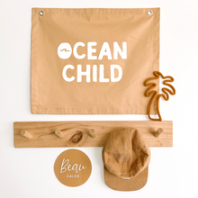 Ocean child wall banner | Bright coastal bedroom decor ~ Honey yellow